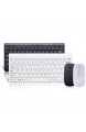 Qingchul K119 Ultra-Slim Durable Mini-Kombination aus kabelloser Tastatur und Maus für PC Desktop Loptop Classic Office Set