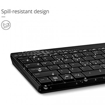 Rapoo 8000 kabellose Tastatur mit Maus 2 4 GHz Wireless-Verbindung hochauflösende 1000 DPI-Technik schwarz/grau
