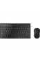 Rapoo 8000M kabelloses Tastatur-Maus-Set Bluetooth und Wireless (2.4 GHz) via USB kompakt 1300 DPI HD-Sensor DE-Layout QWERTZ schwarz/grau