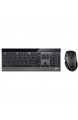 Rapoo 8900P kabelloses Tastatur-Maus-Set 5 GHz Wireless dünnes Aluminium Design 1600 DPI Laser Sensor 4D Mausrad DE-Layout QWERTZ schwarz