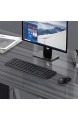 Tastatur Maus Set Wiederaufladbare Kabellose Tastatur mit runden Tasten + 2.4G Wiederaufladbare Optische Maus Feine Kombination für PC Laptop usw Schwarz
