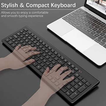 TedGem Maus-Tastatur 2 4 G kabellose Tastatur und Maus spanische USB-Tastatur kabellos 2-in-1-USB-Empfänger Tastatur und Maus für PC/Laptop/Smart TV