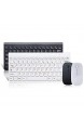 Triamisu K119 Ultra-Slim Durable Mini-Kombination aus kabelloser Tastatur und Maus für PC Desktop Loptop Classic Office Set - Schwarz