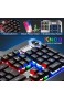 urchoiceltd® 2016 Ajazz Schlacht Axt Colorful Rainbow Hintergrundbeleuchtung Multimedia Ergonomische USB Gaming Tastatur + Gaming Maus + schwarz Tempel Mousepad Tastatur Maus Set