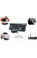 UrChoiceLtd® Delog V60 Multimedia Ergonomische usb Kabellos Spiel tastatur + 2 4 GHz 1000 / 1600DPI 6 Tasten USB Schnurlos Spiel Maus-Set Gaming Mouse Keyboard