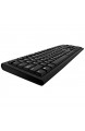 V7 Kabellose Tastatur und Maus mit US-Layout Schwarz – CKW200US