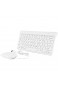 VBESTLIFE Ultradünne USB verdrahtete Tastatur optische Maus Mäuse Set Combo für PC Laptop(Weiß)
