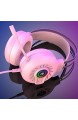 Wired Pink 4-in-1-Gaming-Tastatur Maus-Combo-Set 104 Tasten LED Rainbow Backlit Gaming-Tastatur + 2400DPI 6 Tasten Optische Maus + Regenbogen-Atemlicht-Gaming-Headset + Mäuse-Pad für Laptop-Computer