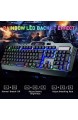 Wireless Gaming-Tastatur und Maus-Set 2 4 G wiederaufladbare 3800 mAh große Kapazität Rainbow LED Hintergrundbeleuchtung Gaming-Tastatur + 2400DPI 7-Farben-Atmungs-Hintergrundbeleuchtete Maus