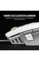 Corsair M65 Elite RGB FPS Gaming Maus (18.000 DPI optischer Sensor RGB LED Hintergrundbeleuchtung Anpassbares Gewichtssystem) weiß