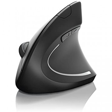 CSL - optische Wireless kabellos Funk Maus - vertikale Ausführung - ergonomisches Design - Vorbeugung gegen Mausarm Tennisarm - besonders armschonend - 5 Tasten