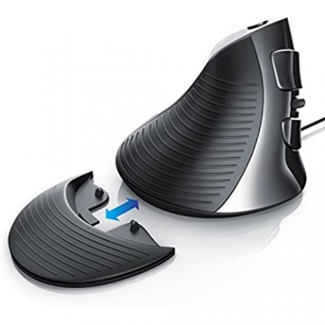 CSL - vertikale Maus ergoniomische Vertikalmaus inkl. Handballenaufsatz abnehmbar - ergonomisches Design - besonders armschonend - 3 DPI-Stufen - 6 Tasten - für Rechtshänder