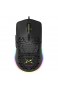 DeLux Gaming-Maus 16 8 Millionen RGB-Farben 10000 dpi (max) programmierbar ergonomische Maus für PC Laptop 7 Tasten PMW3325 67 g leicht