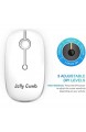 Jelly Comb Bluetooth Maus DREI Modi 2.4Ghz USB + Bluetooth 1 + Bluetooth 2 Maus kabellos einstellbar DPI 1000-1600-2400 wiederaufladbar leise Funkmaus für Windows Mac OS Android(Weiß und Silber)