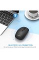 Jelly Comb Bluetooth und 2.4G Kabellose Maus Dual Modus Funk Computermaus für Laptop/PC/Smart TV/Tablets/Handy Schwarz