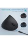 Jelly Comb Ergonomische Maus Bluetooth 3 in 1 2.4G USB + Bluetooth + Bluetooth Vertikale Maus Wiederaufladbare Funkmaus für PC/Laptop/Notebook Schwarz