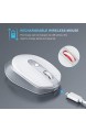 Jelly Comb Kabellose Bluetooth Maus 2.4G+Bluetooth 4.0 Wiederaufladbar Funkmaus Schnurlos Wireless Optische Maus für PC/Tablet/Laptop und Windows/Mac/Linux/Android/iOS/iPadOS 2.4G+Bluetooth Weiß