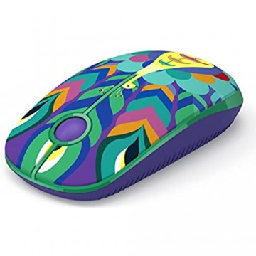 Jelly Comb Kabellose Maus 2.4G Maus Schnurlos Wireless Kabellos Optische Maus mit USB Nano Empfänger für PC/Tablet/Laptop und Windows/Mac/Linux (Pfau)