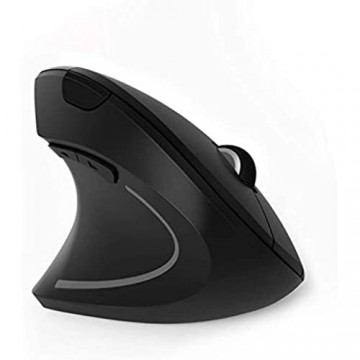 Jelly Comb Vertikale Kabellose Linkshändige Maus 2.4Ghz Ergonomische Maus mit Leisen Design für Linkshänder Funkmaus mit Einstellbaren DPI 800/1200/1600 für PC/Laptop/Tablet Schwarz