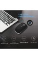 Kabellose Bluetooth Maus Jelly Comb 2.4G+Bluetooth Maus Schnurlos Wireless Optische Bluetooth Maus für PC/Tablet/Laptop und Windows/Mac/Linux (Bluetooth+2.4G-Schwarz und Silber)