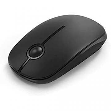 Kabellose Bluetooth Maus Jelly Comb 2.4G+Bluetooth Maus Schnurlos Wireless Optische Bluetooth Maus für PC/Tablet/Laptop und Windows/Mac/Linux (Bluetooth+2.4G-Schwarz)