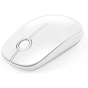 Kabellose Maus Jelly Comb 2.4G Maus Schnurlos Wireless Kabellos Optische Maus mit USB Nano Empfänger für PC/Tablet/Laptop und Windows/Mac/Linux (Weiß)