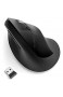 Kensington kabellose Maus Pro Fit Ergo Vertikale 2.4 GHz kabellose Maus mit Scroll-Rad und 6 Tasten-Design für merh Komfort Schwarz K75501EU