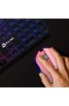 KLIM Blaze - Wiederaufladbare kabellose RGB Gaming Maus + Pink + Hochpräziser Sensor mit Langer Akkudauer + Einstellbar auf bis zu 6000 DPI + Kabel- und Funk Maus Modus+ NEU 2021+ Rosa