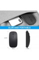 LEYMING Kabellose Maus mit USB-Nano-Empfänger ultradünn USB 2 4 G PC-Maus wiederaufladbar geräuschlos USB-Maus für MacBook Notebook PC Laptop Computer – Schwarz