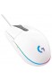 Logitech G203 Gaming-Maus mit anpassbarer LIGHTSYNC RGB-Beleuchtung 6 programmierbare Tasten spieletauglicher Sensor Abtastung mit 8.000 DPI Geringes Gewicht - Weiß