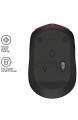 Logitech M171 Kabellose Maus 2.4 GHz Verbindung via USB-Empfänger Optischer Sensor 12-Monate Akkulaufzeit Für Links- und Rechtshänder 3 Tasten PC/Mac - rot