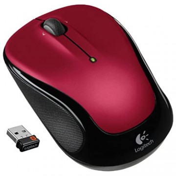 Logitech M325 Kabellose Maus mit Web-Scrollfunktion rot/schwarz One Size