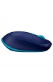 Logitech M535 Kabellose Maus Bluetooth Verbindung 1000 DPI Optischer Sensor 10-Monate Akkulaufzeit Gummierte Griffflächen PC/Mac - Blau Englische Verpackung