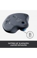 Logitech M570 Trackman Kabellose Ergonomische Trackball-Maus 2.4 GHz Verbindung via Unifying USB-Empfänger 18-Monate Akkulaufzeit 5 Programmierbare Tasten Scroll-Rad PC/Mac - schwarz/blau
