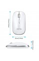 OMOTON Bluetooth Maus kabellos Maus für ipad und Mac kompatibel mit ipadOS 13 / MacOS 10.15.5 (oder höher System) und Allen Bluetooth-Geräte symmetrische und tragbare Funkmaus-weiß