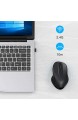 OMOTON Kabellose Maus 2.4GHz Wireless Maus mit USB-Empfänger 5 DPI-Stufen (800-2400) Funkmaus für Desktop Laptop PC Mac OS und andere Geräte Schwarz
