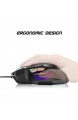 QueenDer Gaming Maus USB Kabel Mäuse Wired Hohe Präzision Optische Professionelle Gamer Mouse mit 7 Tasten/4 Einstellbarer DPI(1000-3200)/LED/Ergonomisches Design für PC Laptop MacBook - Plug & Play