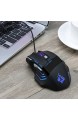 QueenDer Gaming Maus USB Kabel Mäuse Wired Hohe Präzision Optische Professionelle Gamer Mouse mit 7 Tasten/4 Einstellbarer DPI(1000-3200)/LED/Ergonomisches Design für PC Laptop MacBook - Plug & Play