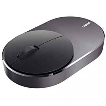 Rapoo M600 Mini Silent kabellose Maus Bluetooth und Wireless (2.4 GHz)via USB Multi-Mode flach 1300 DPI schwarz