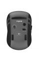 Rapoo MT350 kabellose Maus Bluetooth und 2.4 GHz Wireless (2.4 GHz) Multi-Mode mehrere Geräte verbinden 1600 DPI schwarz/grau