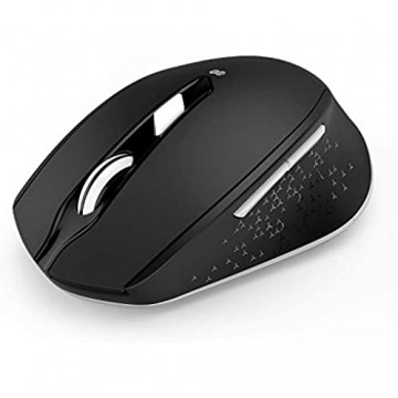 seenda 2.4G+Bluetooth Dual-Modi Kabellose Maus ergonomische und leise Maus kompatibel mit Windows PC/Laptop/MacBook/Android Tablet/iPad(iPad OS sind erfordlich) Schwarz