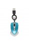 Verbatim Go Mini USB - optische Travel Maus mit Kabeleinzug caribbean blau
