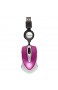 Verbatim Go Mini USB - optische Travel Maus mit Kabeleinzug hot pink