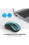 WisFox Kabellose Maus 2.4G Kabellose Maus Laptop Maus Computermaus Maus USB rutschfeste Ergonomische Maus 6 Tasten mit Nano-Empfänger 3 Einstellbare DPI-Werte Drahtlose Mäuse für Windows Mac (Grün)