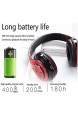 BOERSAND Wireless Bluetooth Headset Kopfhörer Subwoofer Universal-Folding HiFi Soundqualität Binaural Noise Reduction Black red-OneSize