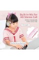 chenfei Kids Unicorn Kopfhörer kabellos Mädchen Bluetooth Kopfhörer über dem Ohr niedliche Kinder Headsets mit Mikrofon für Tablet Online-Studie für Mädchen Geburtstag Weihnachten Einhorn Geschenk