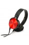 OCT17 Over-Ear-Kopfhörer mit Mikrofon kabelgebunden Geräuschunterdrückung modernes Metallic-Design Rot