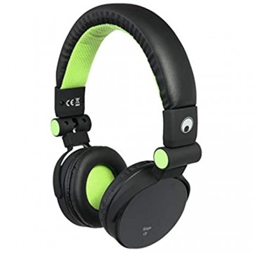 OMNITRONIC SHP-i3 Stereo-Kopfhörer grün mit Freisprecheinrichtung und Musikweiterschaltung | Integrierte Freisprecheinrichtung und Mikrofon für iPhones und andere gängige Smartphones