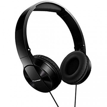 Pioneer MJ503T On-Ear Kopfhörer mit Kabel (hohe und ausbalancierte Klangqualität gepolsterte Kopfbügel faltbar und einfach zu transportieren Headset für iPod iPhone & iPad zertifiziert) Schwarz