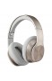 QUD Kopfhörer mit Geräuschunterdrückung: HiFi mit Mikrofon drahtlose Bluetooth über die Ohr-Kopfhörer mit Mikrofon und Sprachsteuerung 20/3/15 (Color : Gold)